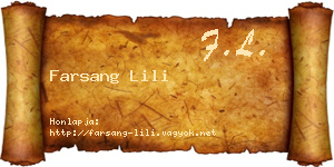 Farsang Lili névjegykártya